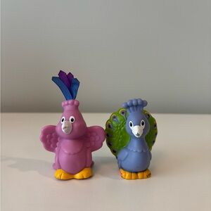 Little People- Peacock and Hen Duo Set of Two Colorful Toy Birds - Purple & Blue
